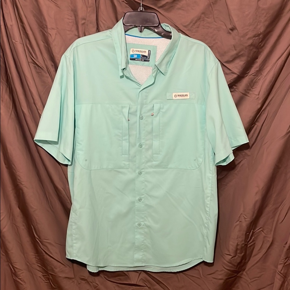 Magellan Outdoors Blue Casual Button Down Shirt